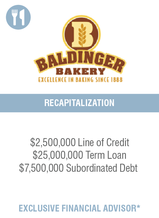 Baldinger Bakery recapitalization