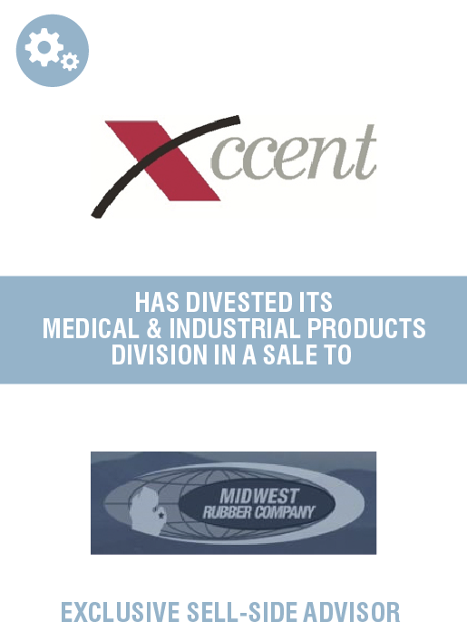 Xccent has divested its medical and industrial products division in a sale to Midwest Rubber Company